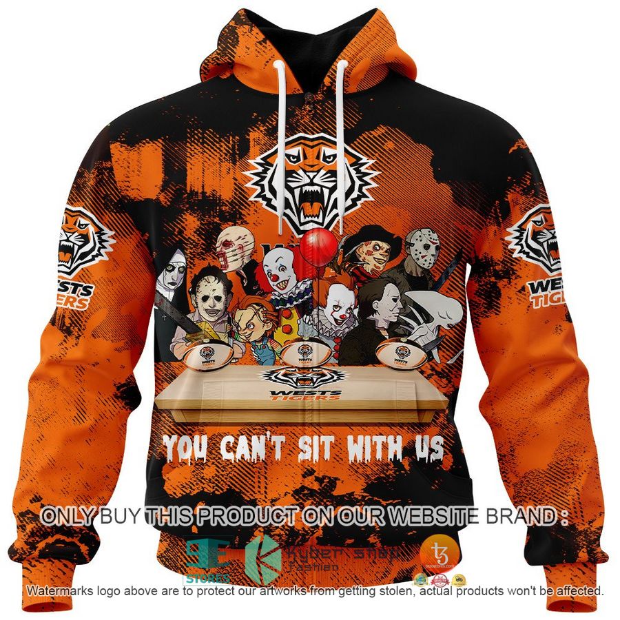 NEW Wests Tigers You Can't Sit With Us Horror Movies Characters Hoodie, Shirt 4 wests tigers you cant sit with us horror movies characters shirt hoodie 4 33380