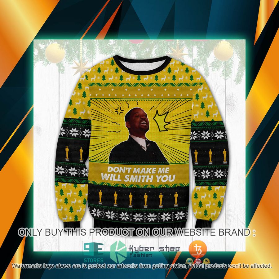 will smith dont make me will smith you ugly sweater 1 79294