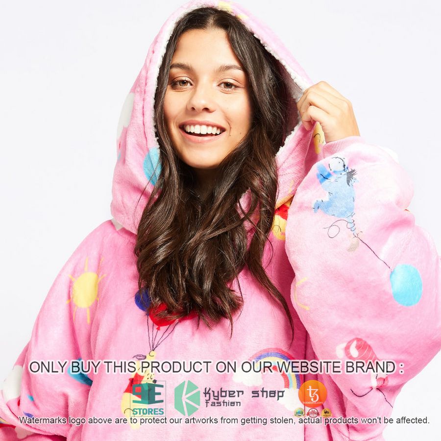 NEW Winnie-the-Pooh and friends rainbow pink Fleece Hoodie Blanket 2 winnie the pooh and friends rainbow pink sherpa hoodie blanket 2 22888