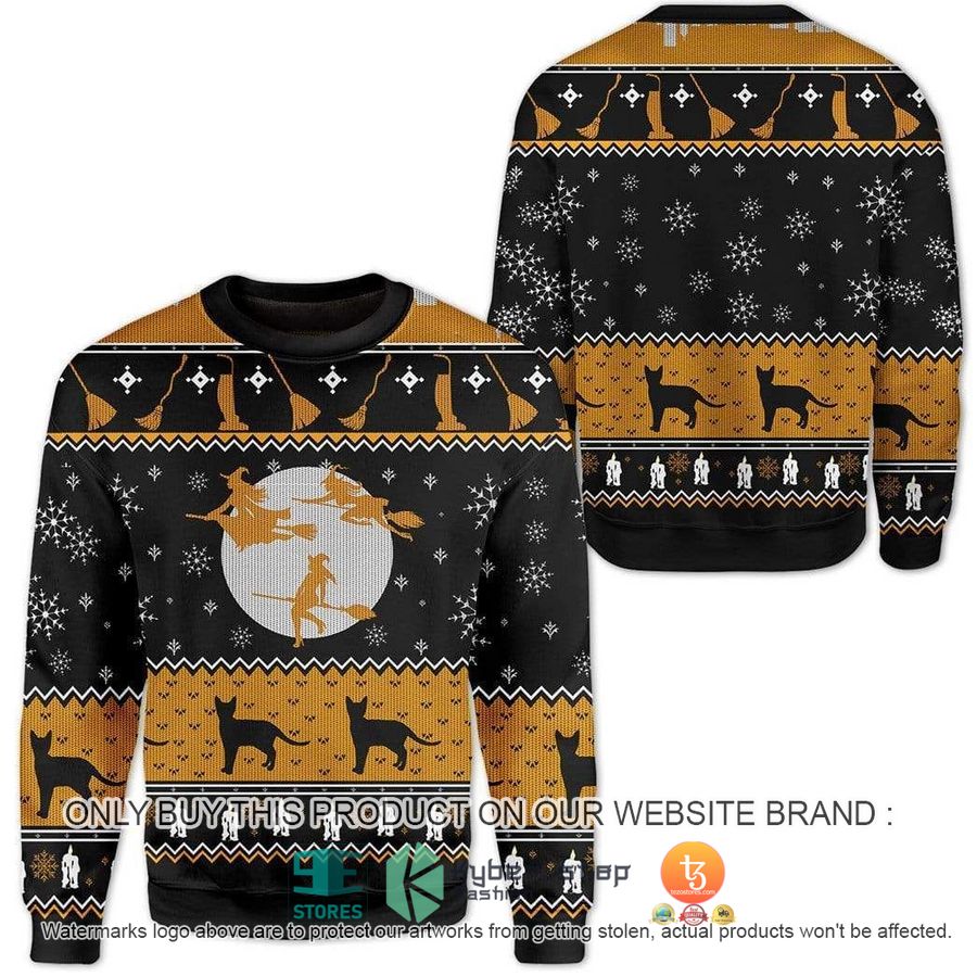 witch cat christmas ugly sweater 1 18856