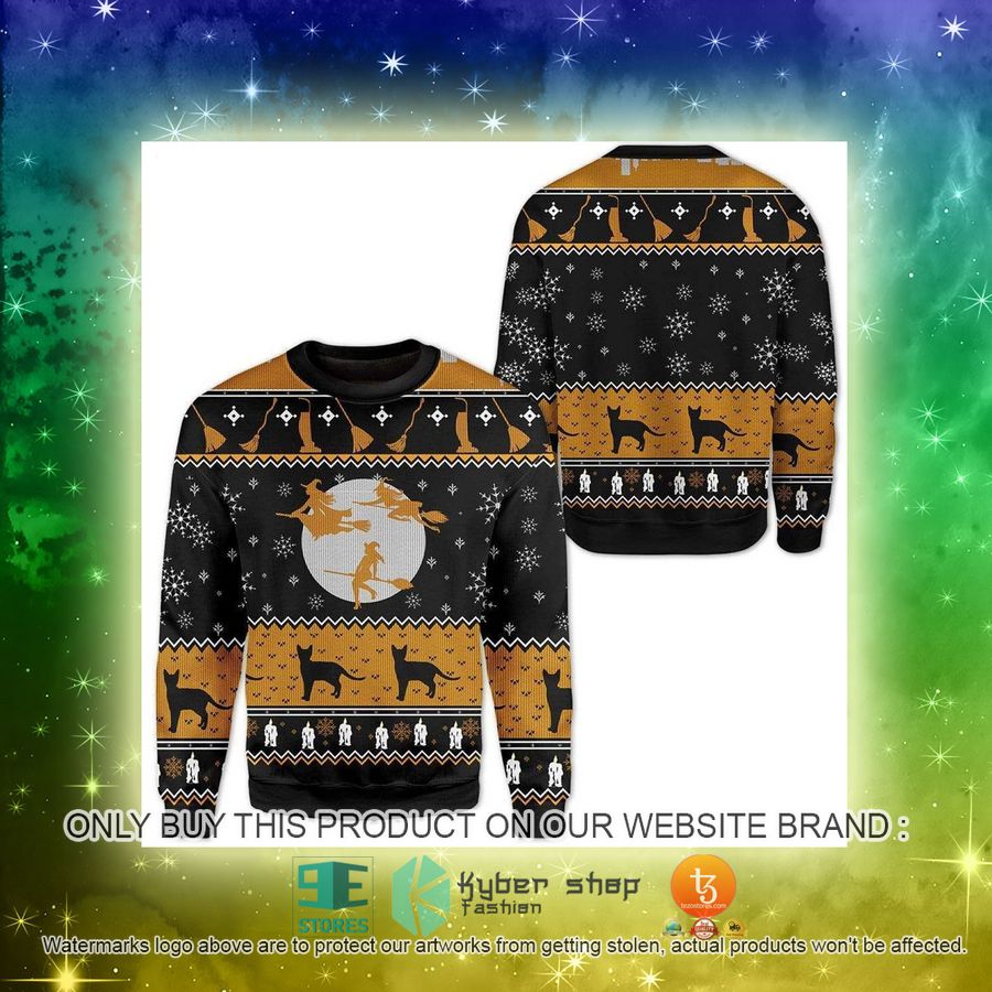 NEW Witch Cat Christmas Sweatshirt, Sweater 3 witch cat christmas ugly sweater 3 84864