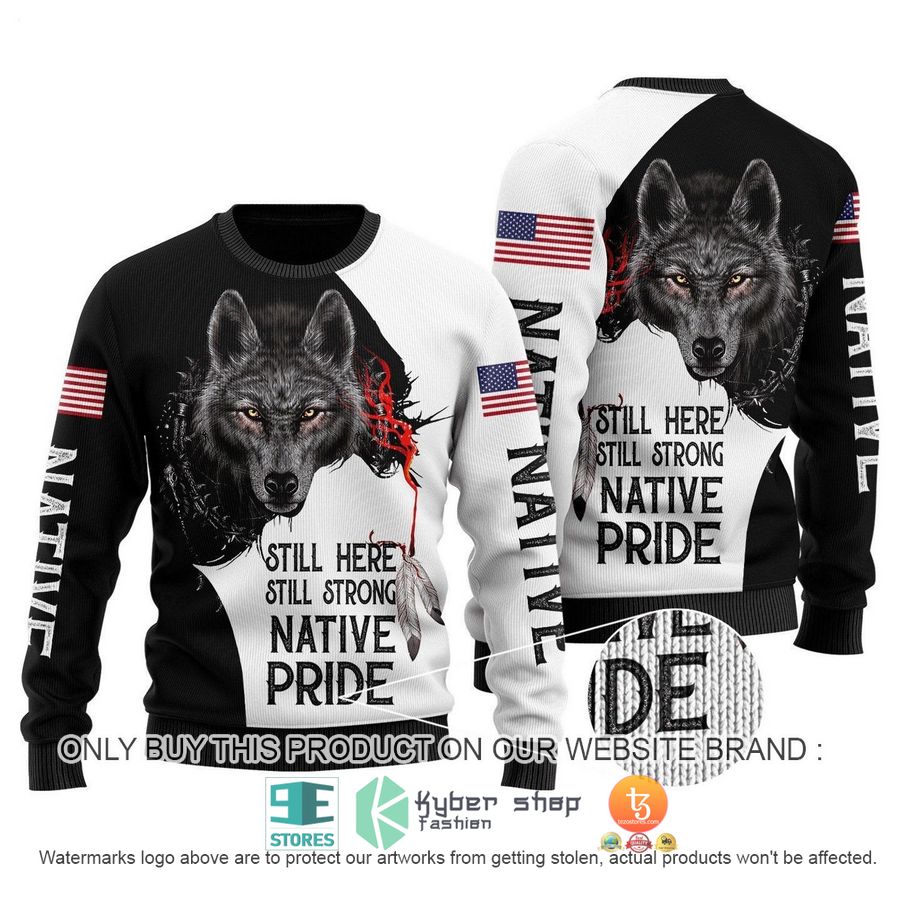 HOT Wolf - Native Pride Ugly Christmas Sweater 2 wolf native pride ugly christmas sweater 2 16478