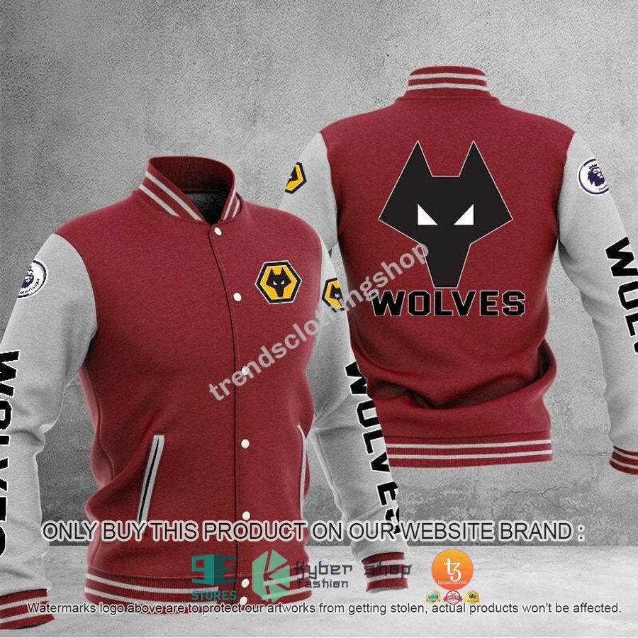 NEW Wolverhampton Wanderers F.C Varsity Jacket 3 wolverhampton wanderers f c baseball jacket 3 95604