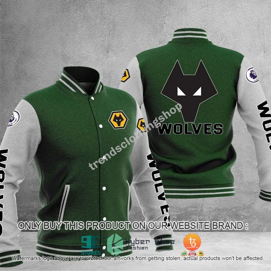 NEW Wolverhampton Wanderers F.C Varsity Jacket 6 wolverhampton wanderers f c baseball jacket 6 73189