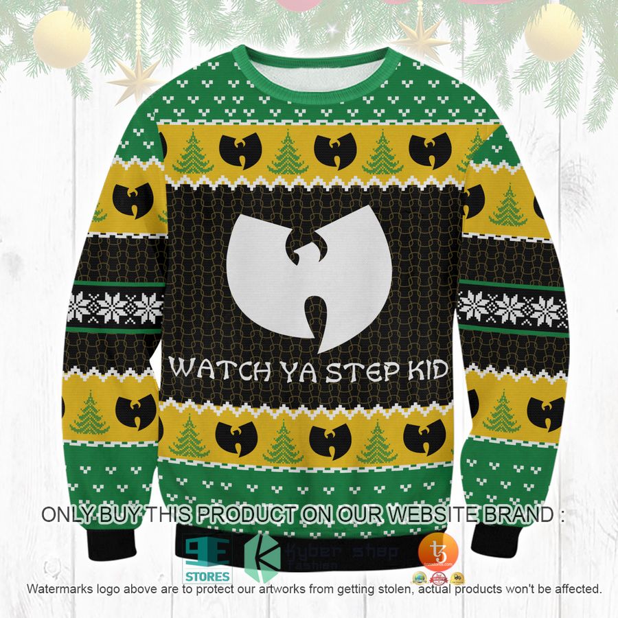 HOT Wu-tang Watch your step kid Sweater 1 wu tang watch your step kid ugly sweater 1 50765