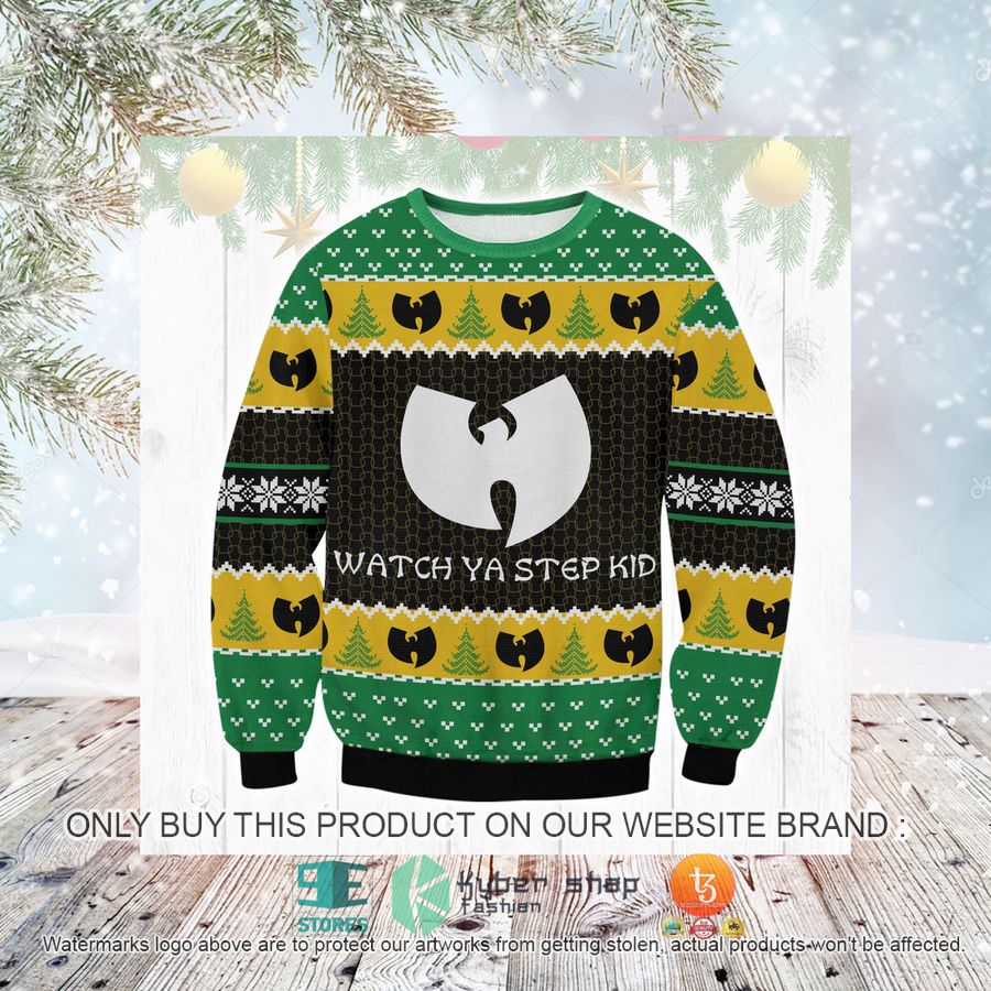 HOT Wu-tang Watch your step kid Sweater 3 wu tang watch your step kid ugly sweater 3 41949