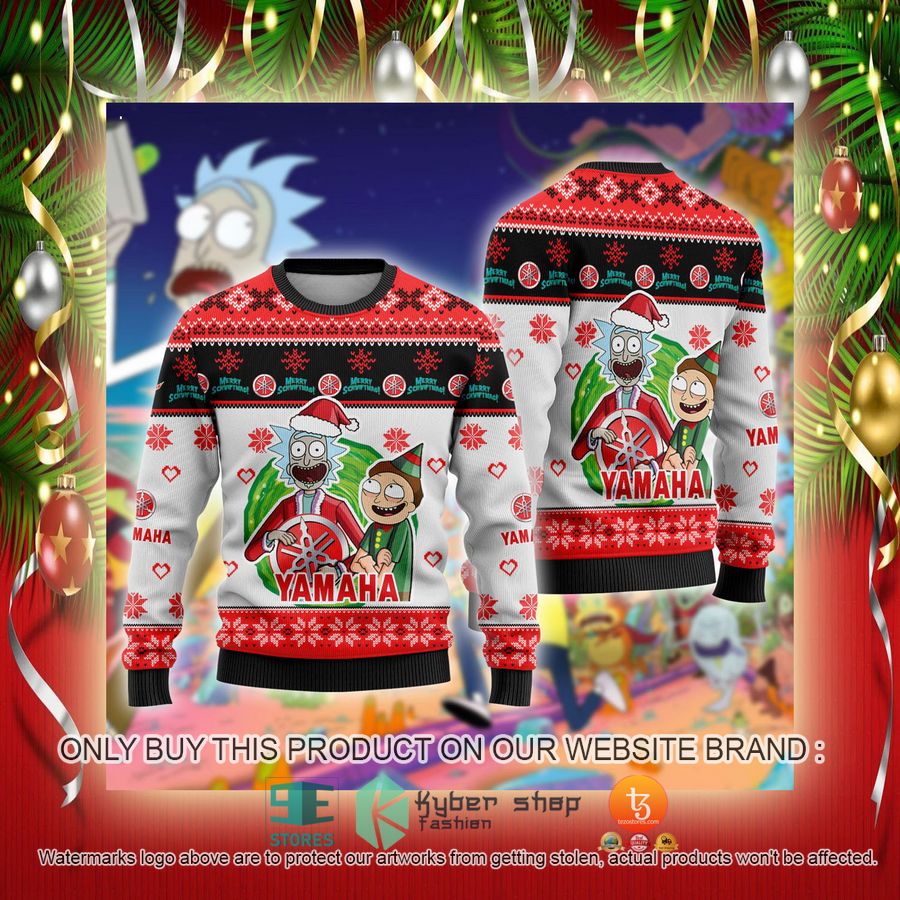 NEW Yamaha Car Rick and Morty Sweatshirt 2 yamaha car rick and morty ugly christmas sweater 2 42880