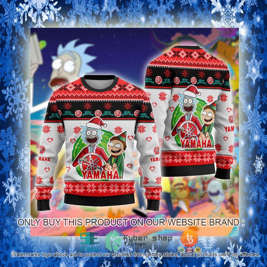 NEW Yamaha Car Rick and Morty Sweatshirt 3 yamaha car rick and morty ugly christmas sweater 3 85812