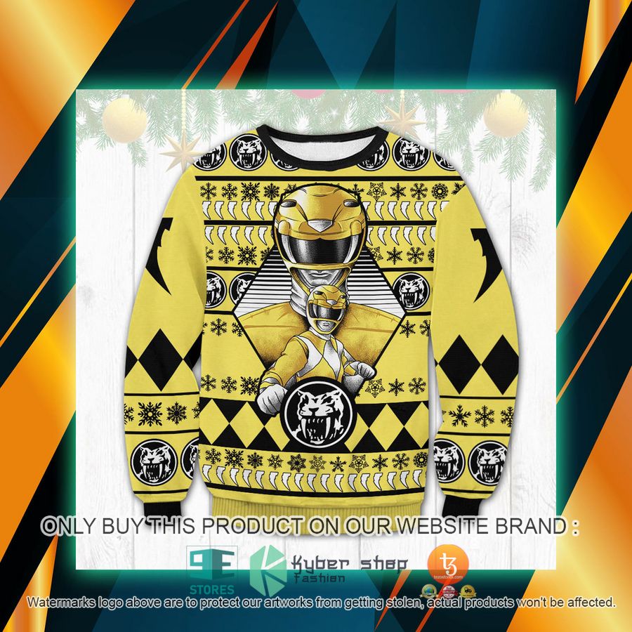 yellow power rangers ugly sweater 1 26305