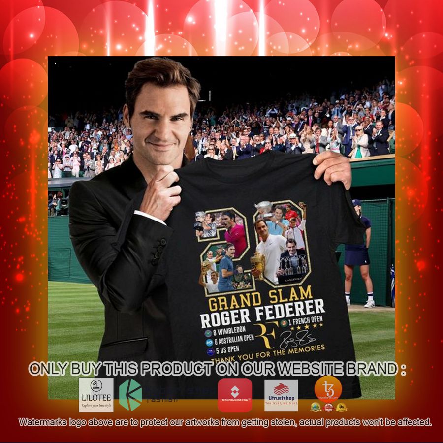 HOT 20 Grand Slam Roger Federer 2D Hoodie, Shirt 4 20 grand slam roger federer 2d shirt hoodie 3 12367