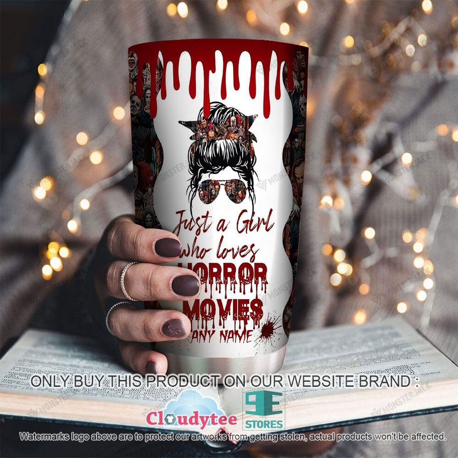 Personalized Just A Girl Who Loves Horror Movies Tumbler