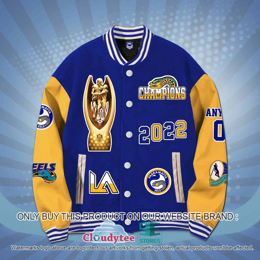 HOT Personalized Parramatta Eels Congratulations to New Champion of National Rugby League 2022 Baseball Jacket 2 Personalized Parramatta Eels Congratulations to New Champion of National Rugby League 2022 Baseball Jacket 1