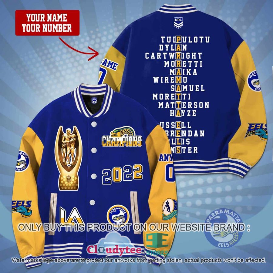 HOT Personalized Parramatta Eels Congratulations to New Champion of National Rugby League 2022 Baseball Jacket 12 Personalized Parramatta Eels Congratulations to New Champion of National Rugby League 2022 Baseball Jacket