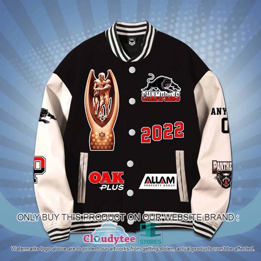 HOT Personalized Penrith Panthers Congratulations to New Champion of National Rugby League 2022 Baseball Jacket 2 Personalized Penrith Panthers Congratulations to New Champion of National Rugby League 2022 Baseball Jacket 1