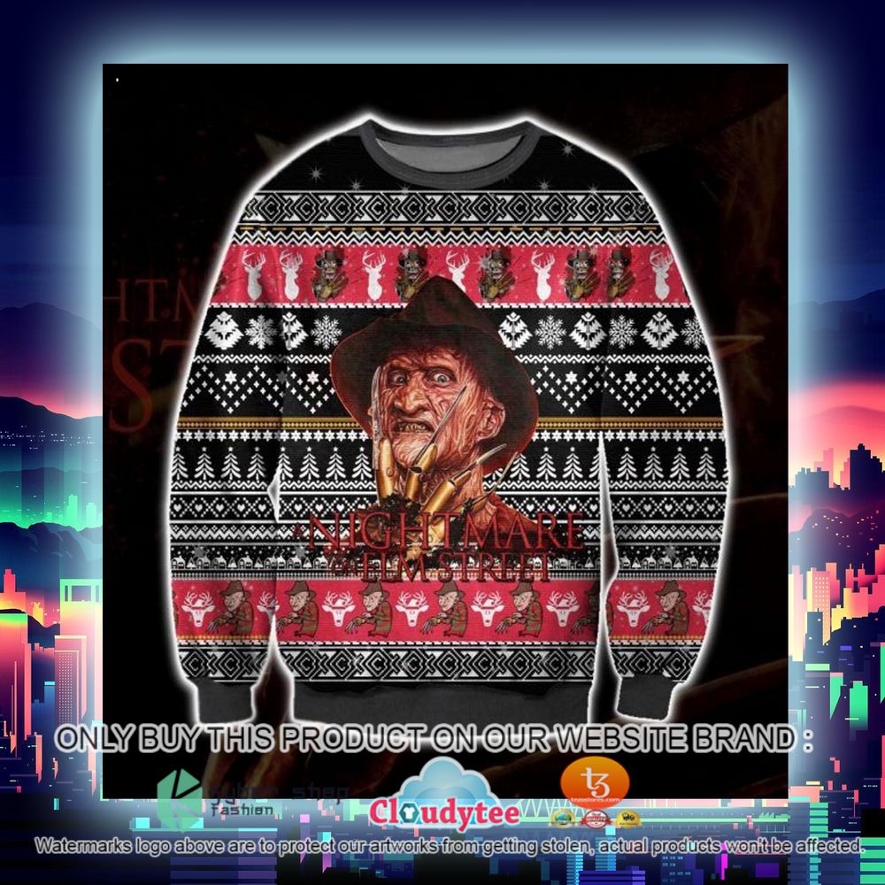 A Nightmare on Elm Street Freddy Krueger Ugly Sweater 4 a nightmare on elm street freddy krueger ugly sweater 4 81334