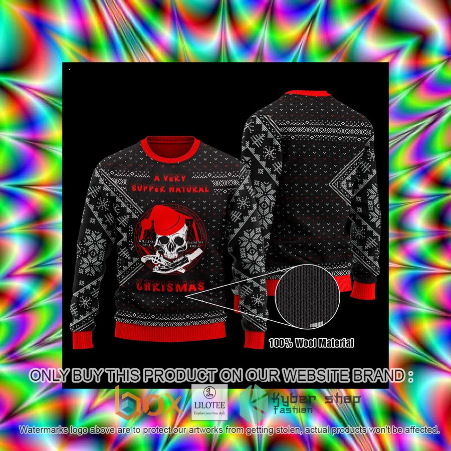 A VERY SUPERNATURAL CHRISTMAS Skull Wool Sweater 3 a very supernatural christmas skull wool sweater 3 94180