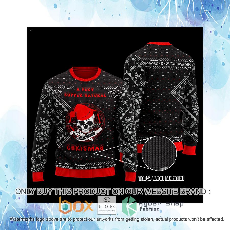 A VERY SUPERNATURAL CHRISTMAS Skull Wool Sweater 4 a very supernatural christmas skull wool sweater 4 29735