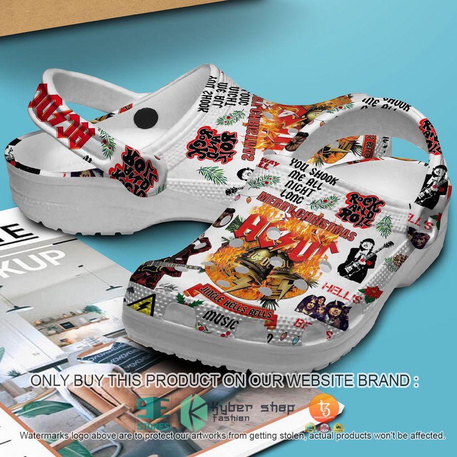 HOT AC DC Band Merry Christmas Crocband Shoes 3 ac dc band merry christmas crocband shoes 3 97635