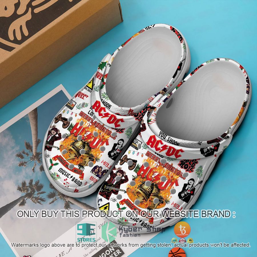 HOT AC DC Band Merry Christmas Crocband Shoes 4 ac dc band merry christmas crocband shoes 4 1071