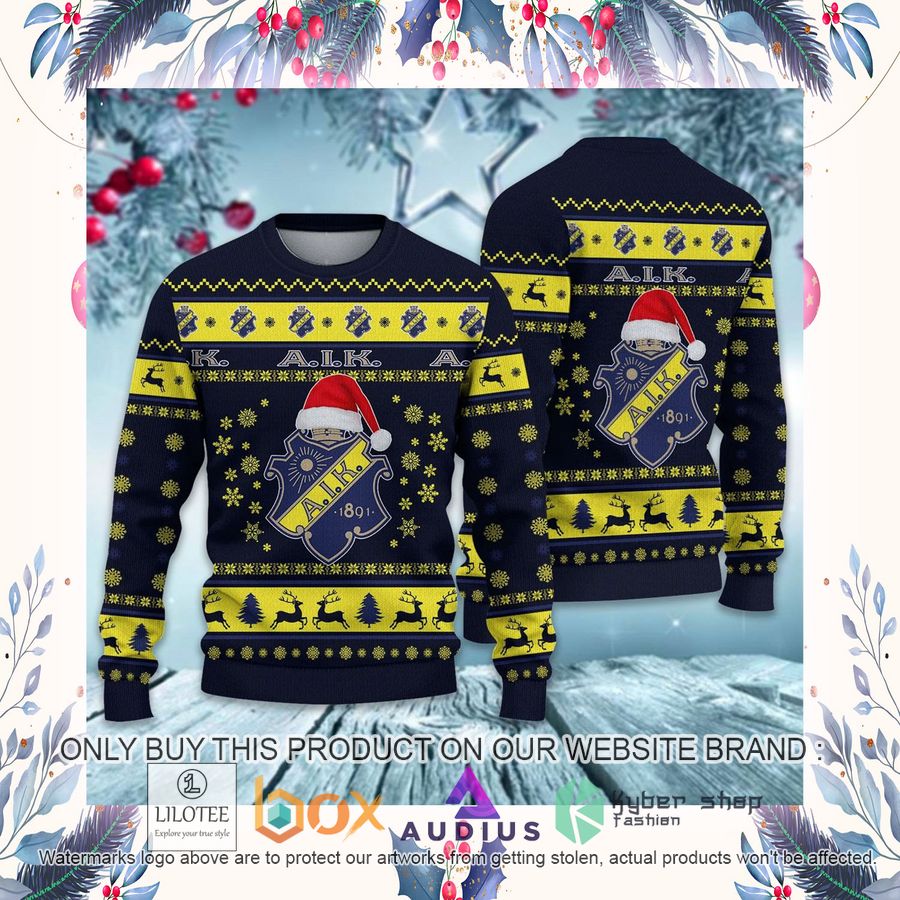 AIK IF SHL Ugly Christmas Sweater 23 aik if shl ugly christmas sweater 23 49870