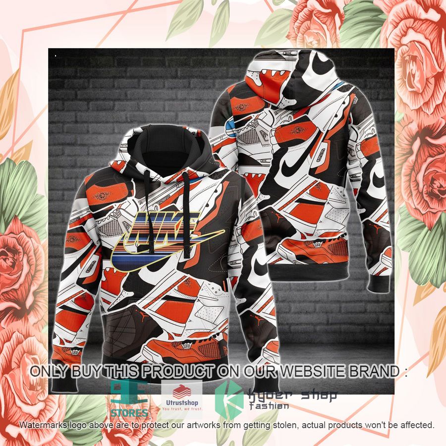 NEW Air Jordan Shoes Nike logo Full Print Hoodie 2 air jordan shoes nike logo 3d hoodie 2 98427