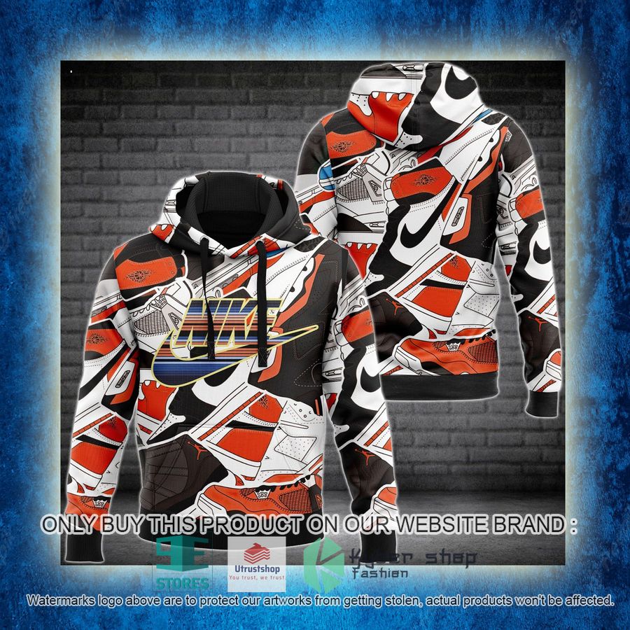 NEW Air Jordan Shoes Nike logo Full Print Hoodie 3 air jordan shoes nike logo 3d hoodie 3 72892