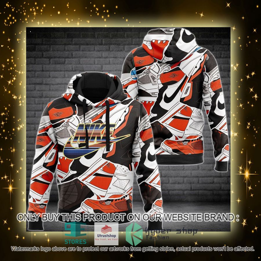 NEW Air Jordan Shoes Nike logo Full Print Hoodie 4 air jordan shoes nike logo 3d hoodie 4 75681
