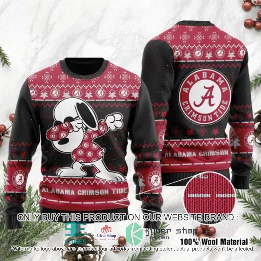 alabama crimson tide snoopy dabbing ugly chrisrtmas sweater 1 65166