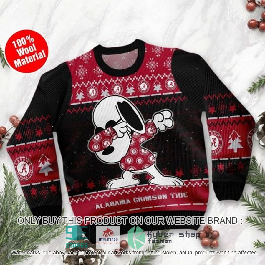 alabama crimson tide snoopy dabbing ugly chrisrtmas sweater 2 58513