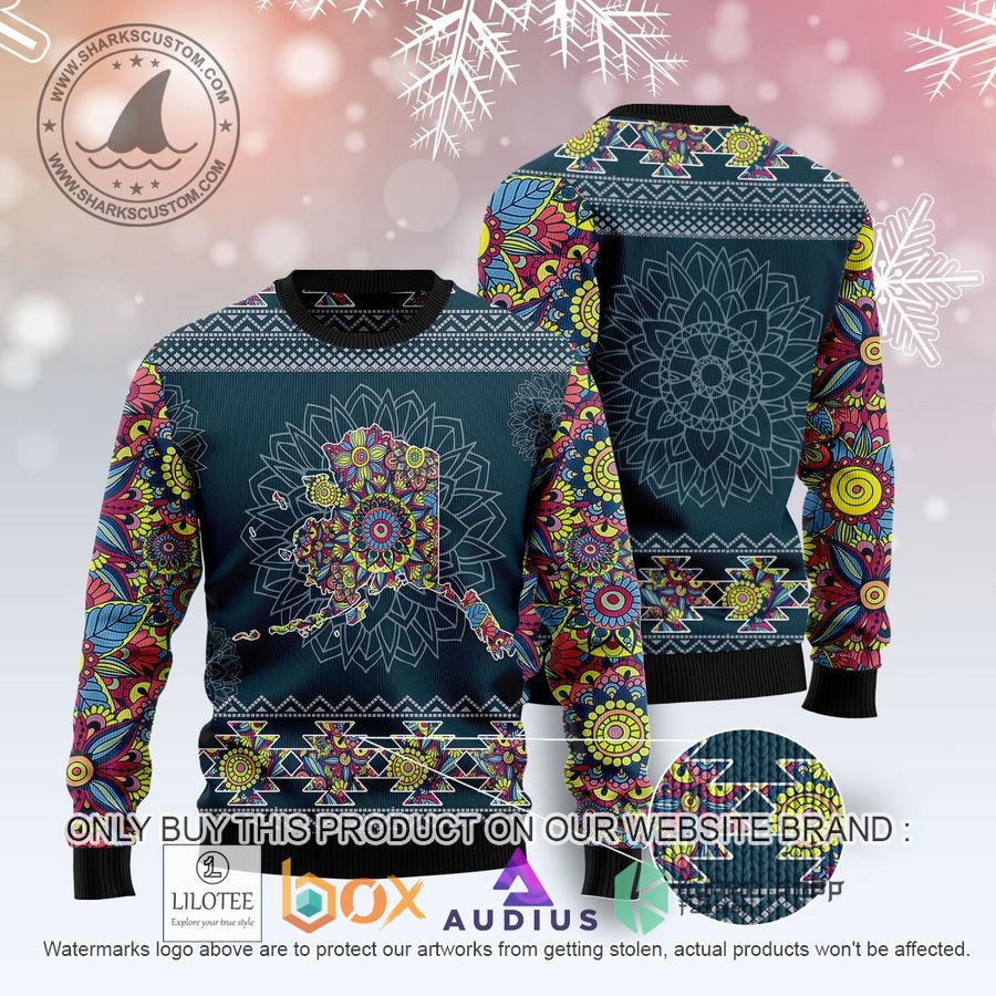 Alaska Blue Mandal Ugly Christmas Sweater 3 alaska blue mandal ugly christmas sweater 3 93670