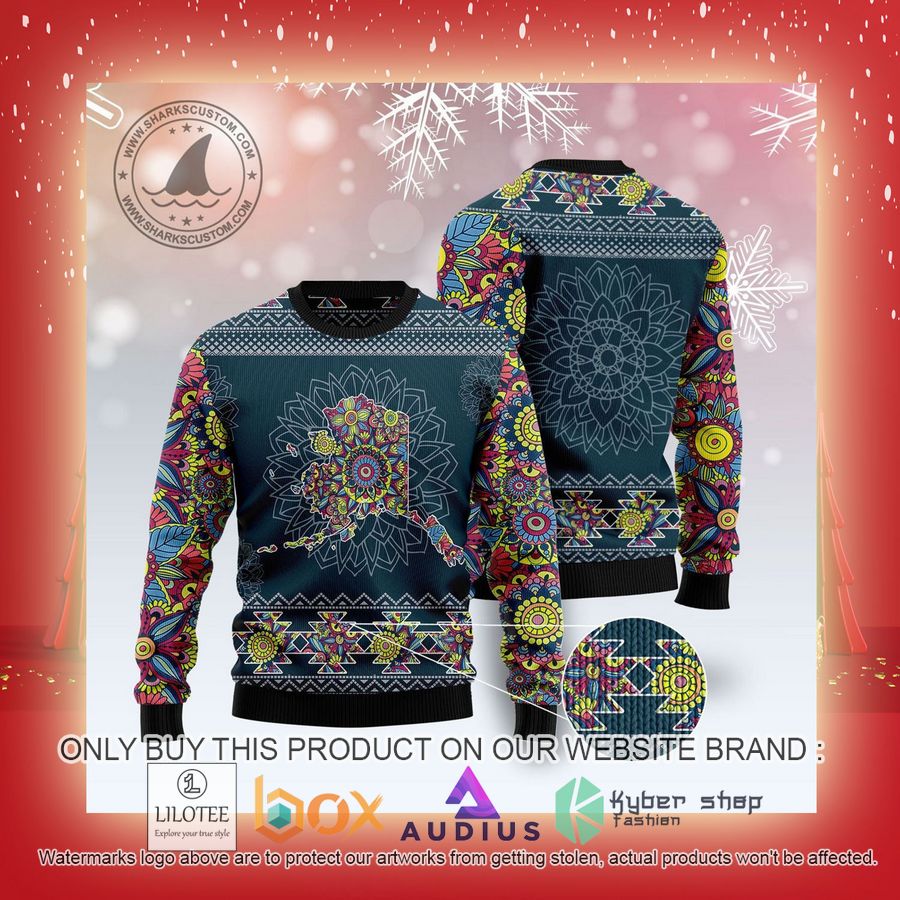 Alaska Blue Mandal Ugly Christmas Sweater 9 alaska blue mandal ugly christmas sweater 9 77355