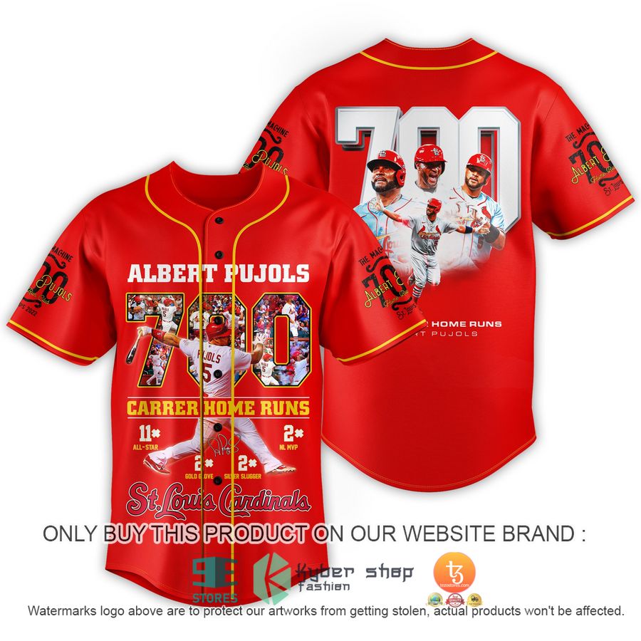 albert pujols st louis cardinals 700 carrer home runs baseball jersey 1 5332