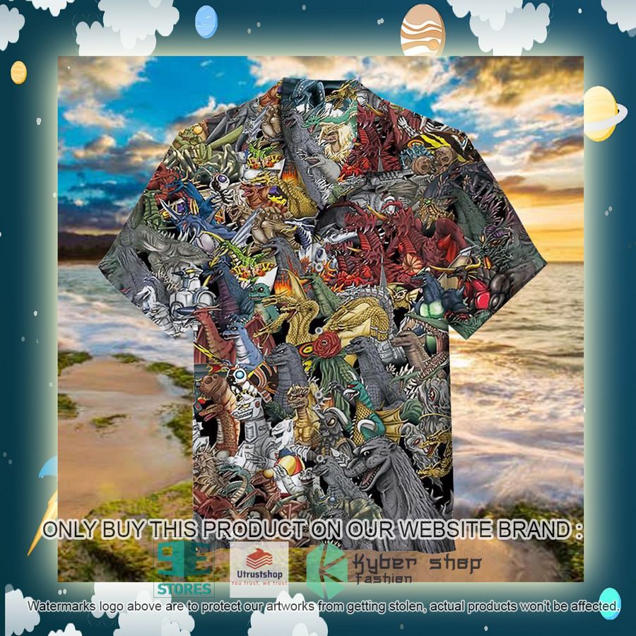 NEW All Godzilla Monsters Hawaii Shirt 2 all godzilla monsters hawaiian shirt 2 94092