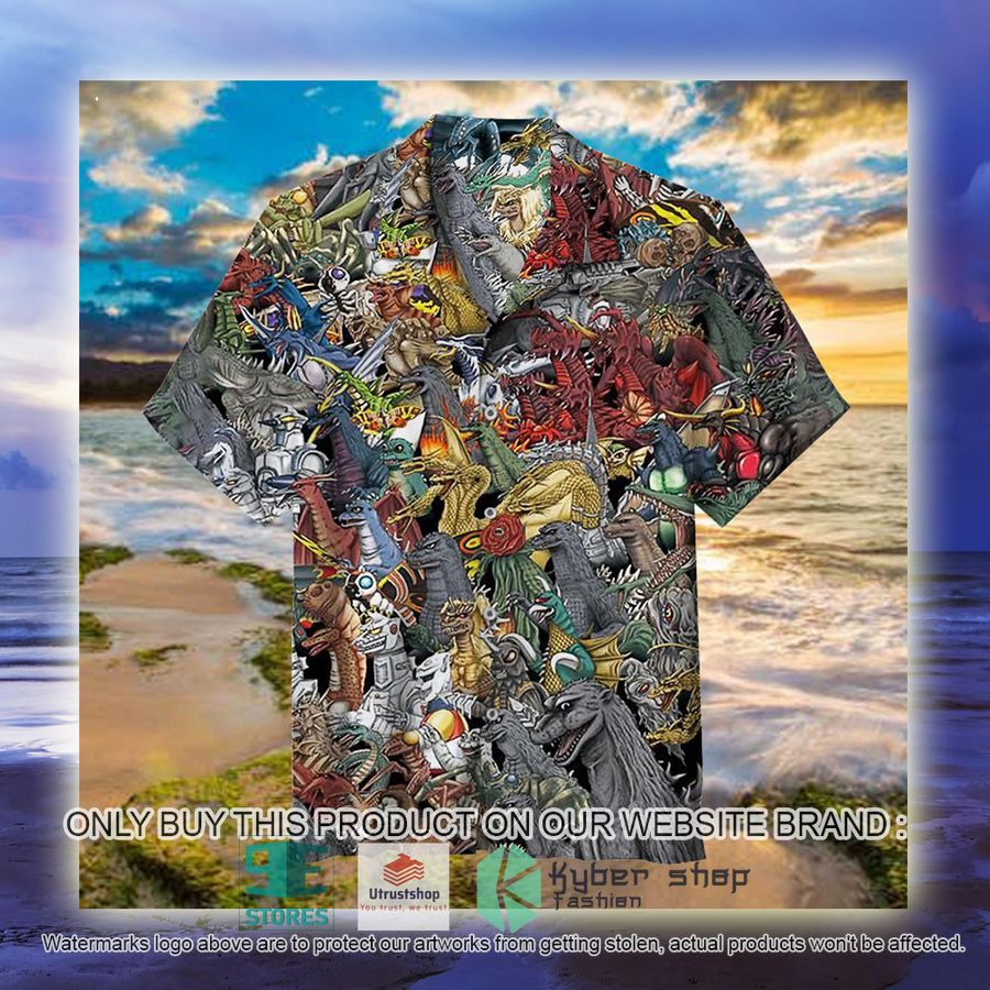 NEW All Godzilla Monsters Hawaii Shirt 3 all godzilla monsters hawaiian shirt 3 68810