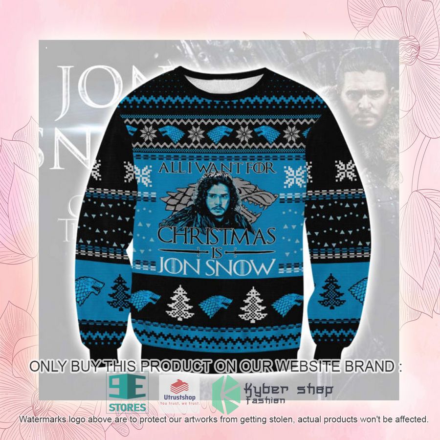 NEW All I Want For Christmas Is Jon Snow black blue Ugly Sweater 2 all i want for christmas is jon snow black blue ugly christmas sweater 2 67263