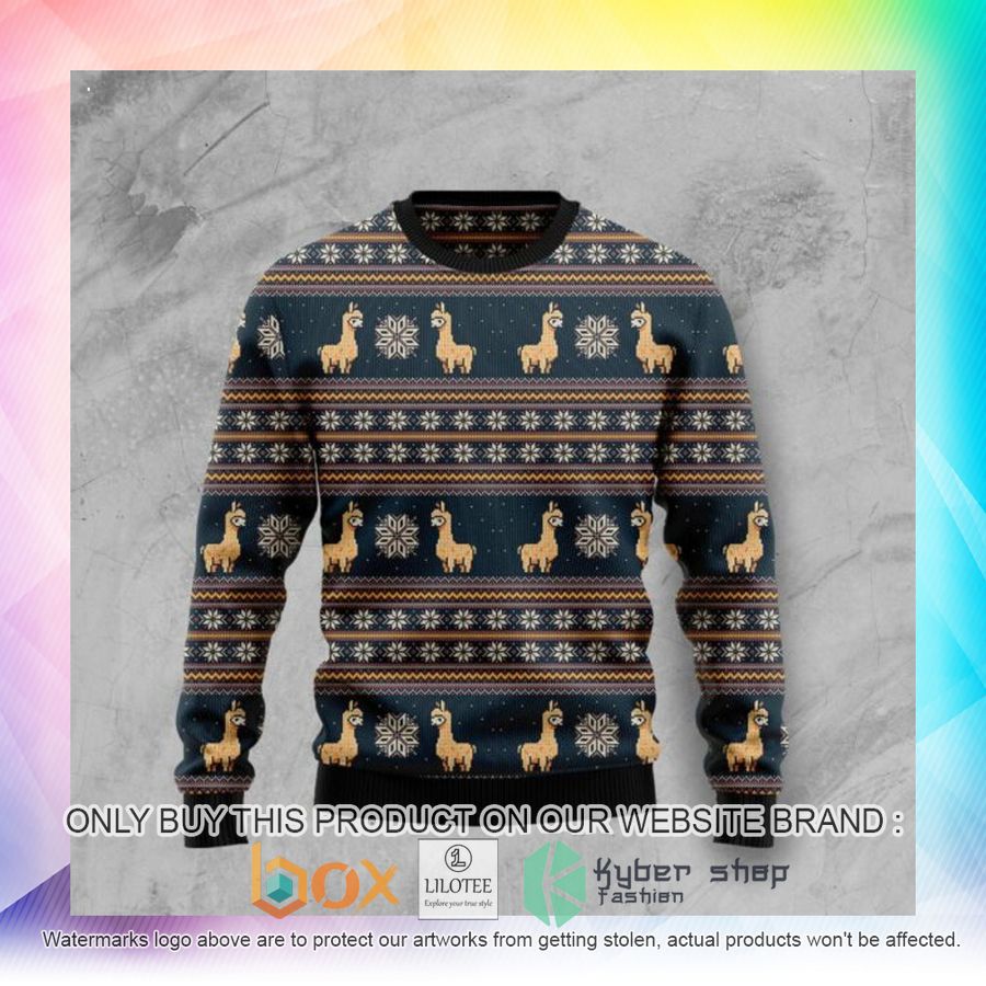 amazing llama ugly christmas sweatshirt 2 62411