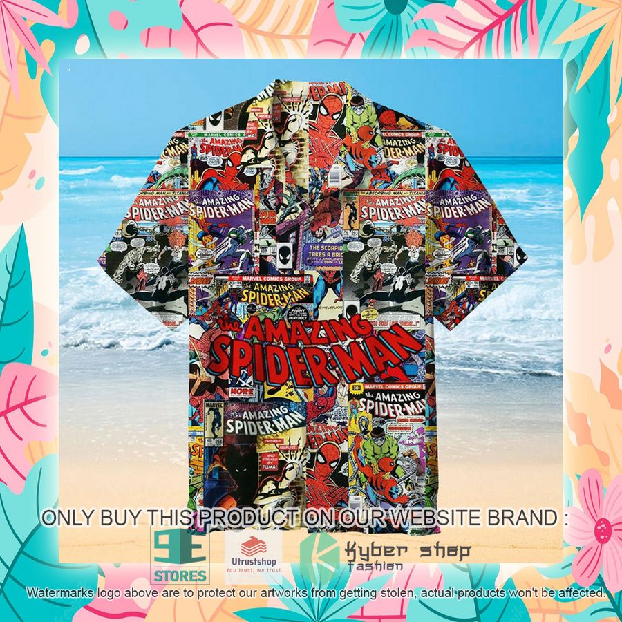 NEW Amazing Spiderman Covers Hawaii Shirt 4 amazing spiderman covers hawaiian shirt 4 11610