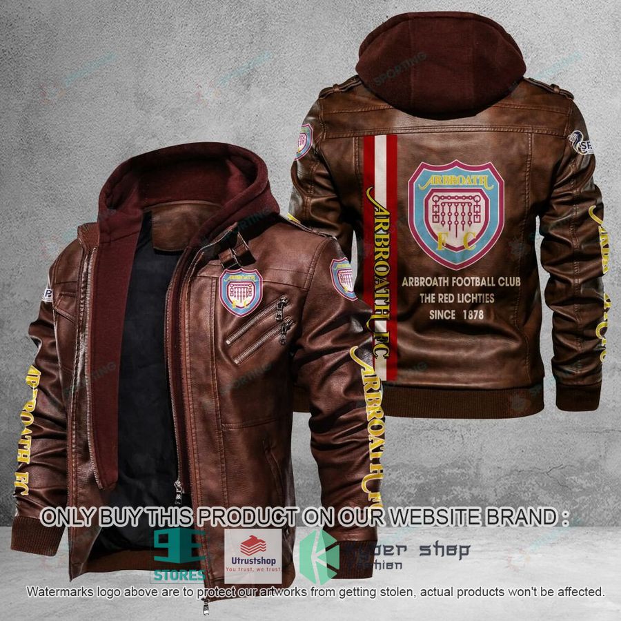 arbroath f c the red lichties since 1878 leather jacket 2 67231