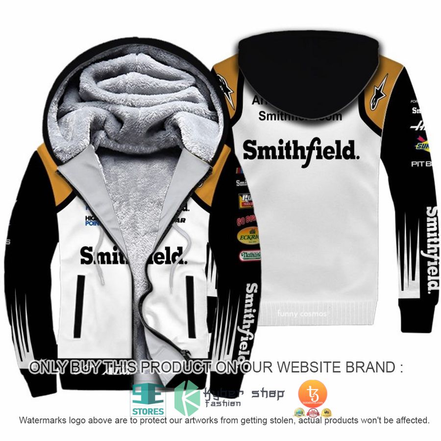 aric almirola nascar 2022 racing fleece hoodie 1 88691