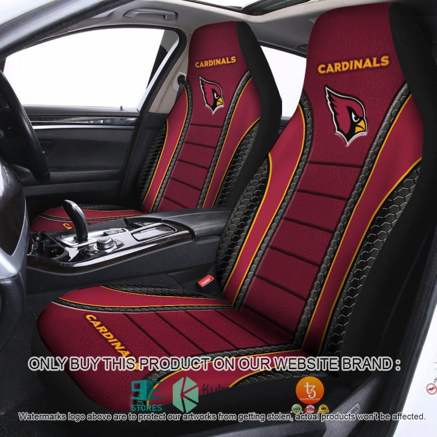 arizona cardinals dark red car seat covers 1 48111