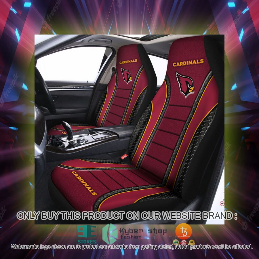 arizona cardinals dark red car seat covers 2 21086