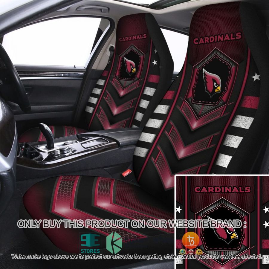 arizona cardinals electric red car seat covers 1 73938