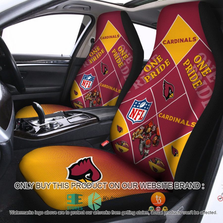 arizona cardinals one pride car seat covers 1 50145