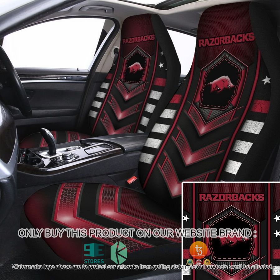 arkansas razorbacks university of arkansas car seat covers 1 73825