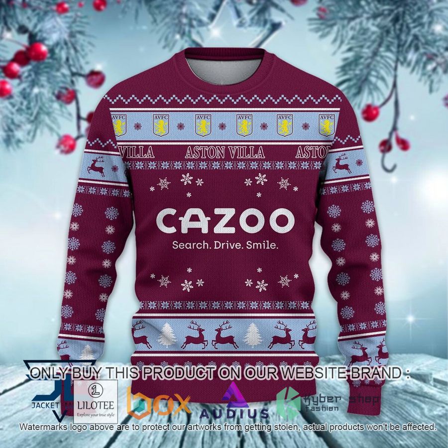 aston villa f c ugly christmas sweater 2 76765