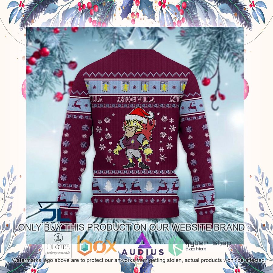 Aston Villa F.C Ugly Christmas Sweater 20 aston villa f c ugly christmas sweater 20 63013