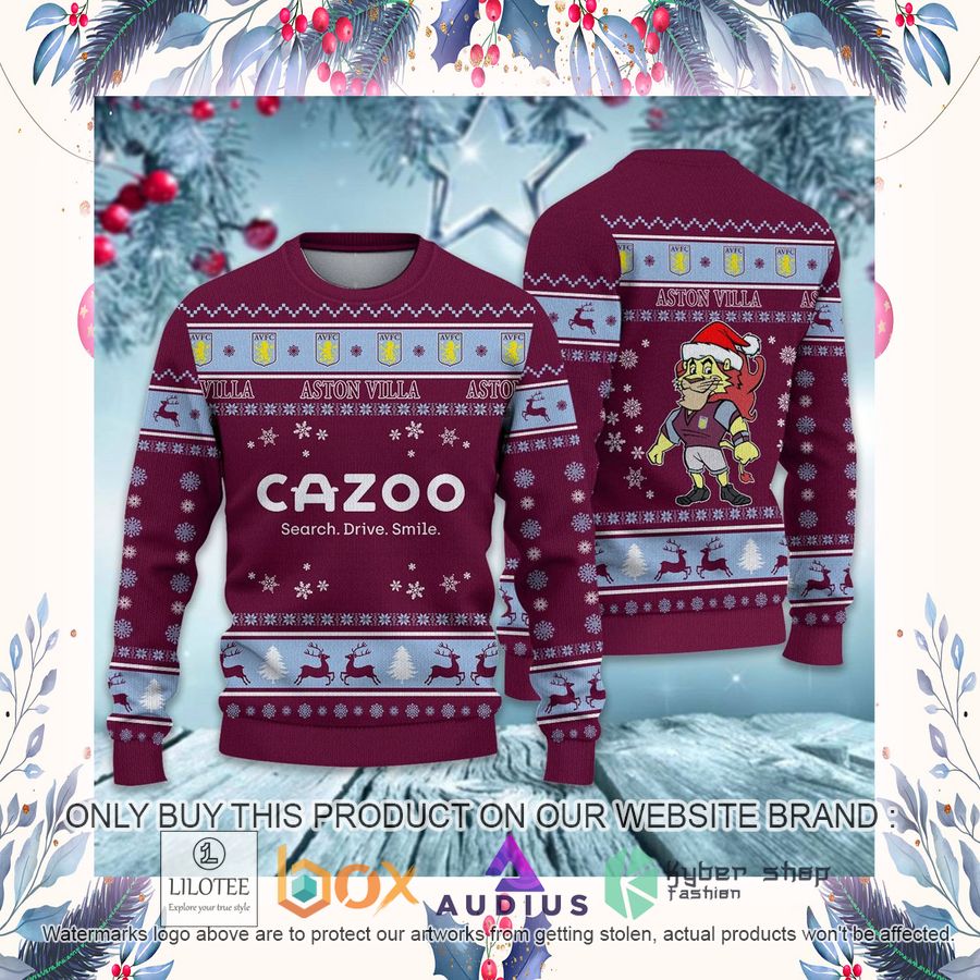 Aston Villa F.C Ugly Christmas Sweater 23 aston villa f c ugly christmas sweater 23 11786