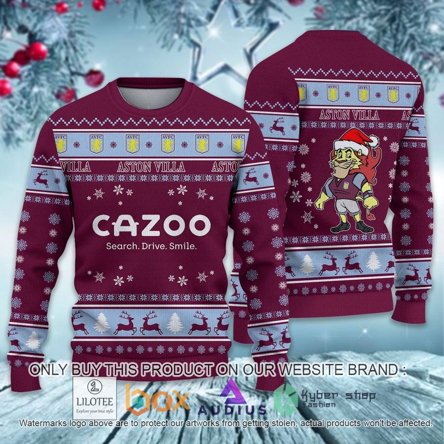 Aston Villa F.C Ugly Christmas Sweater 4 aston villa f c ugly christmas sweater 4 47970