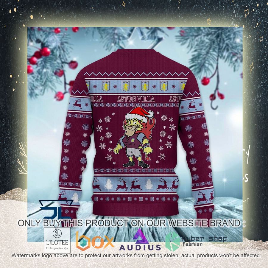 Aston Villa F.C Ugly Christmas Sweater 8 aston villa f c ugly christmas sweater 8 93320