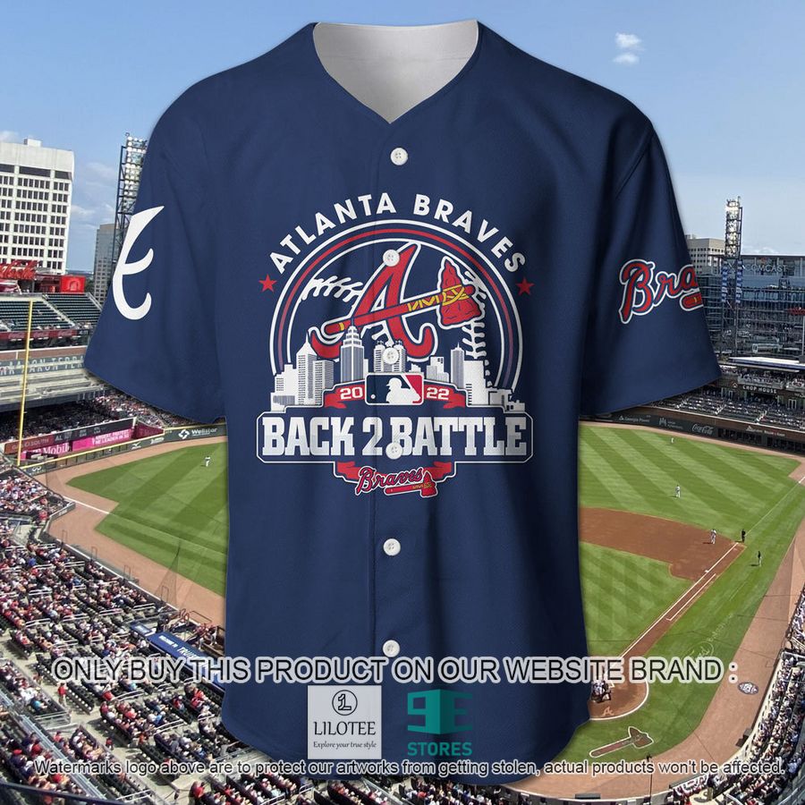 NEW Atlanta Braves Back 2 Battle Baseball Jersey 2 atlanta braves back 2 battle baseball jersey 1 87777